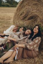 Довга сорочка з вибійкою льон/віскоза (Індивідуальне пошиття) Довга сорочка з вибійкою льон/віскоза (Індивідуальне пошиття)