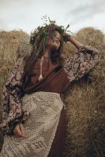 Довга сорочка з вибійкою льон/віскоза (Індивідуальне пошиття) Довга сорочка з вибійкою льон/віскоза (Індивідуальне пошиття)