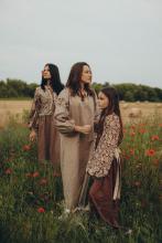 Довга сорочка з вибійкою льон/віскоза (Індивідуальне пошиття) Довга сорочка з вибійкою льон/віскоза (Індивідуальне пошиття)