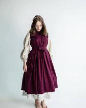 Сарафан лляний у вишневому кольорі