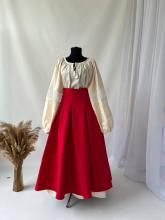 Спідниця з високим поясом червона