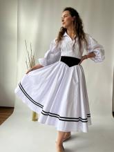 Пишна спідниця з кокеткою, біла (Індивідуальне пошиття)