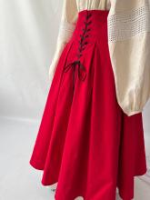 Спідниця з високим поясом червона