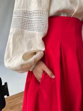 Спідниця з високим поясом червона