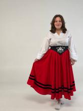 Спідниця одностороння червона (Індивідуальне пошиття) Спідниця одностороння червона (Індивідуальне пошиття)