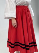 Спідниця одностороння червона (Індивідуальне пошиття) Спідниця одностороння червона (Індивідуальне пошиття)
