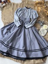 Спідниця з кокетко у сірому кольорі