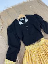 Жакет чорний з жовтими рукавами (Індивідуальне пошиття)